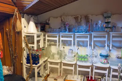 Geri dönüşüm marketinin malzeme kutuları
